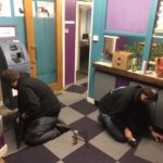 Maldon Escape Rooms Fitting a new carpet in Rob the Bank